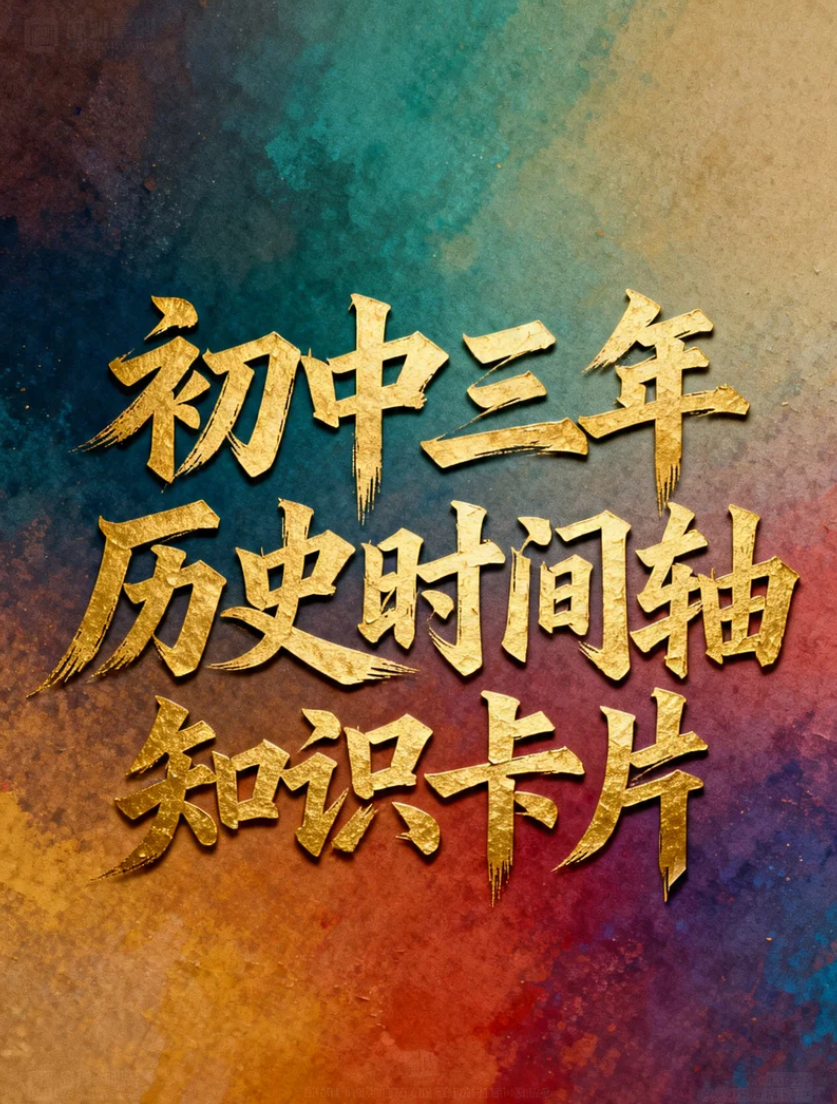 【上岸精选】初中三年历史时间轴知识卡片